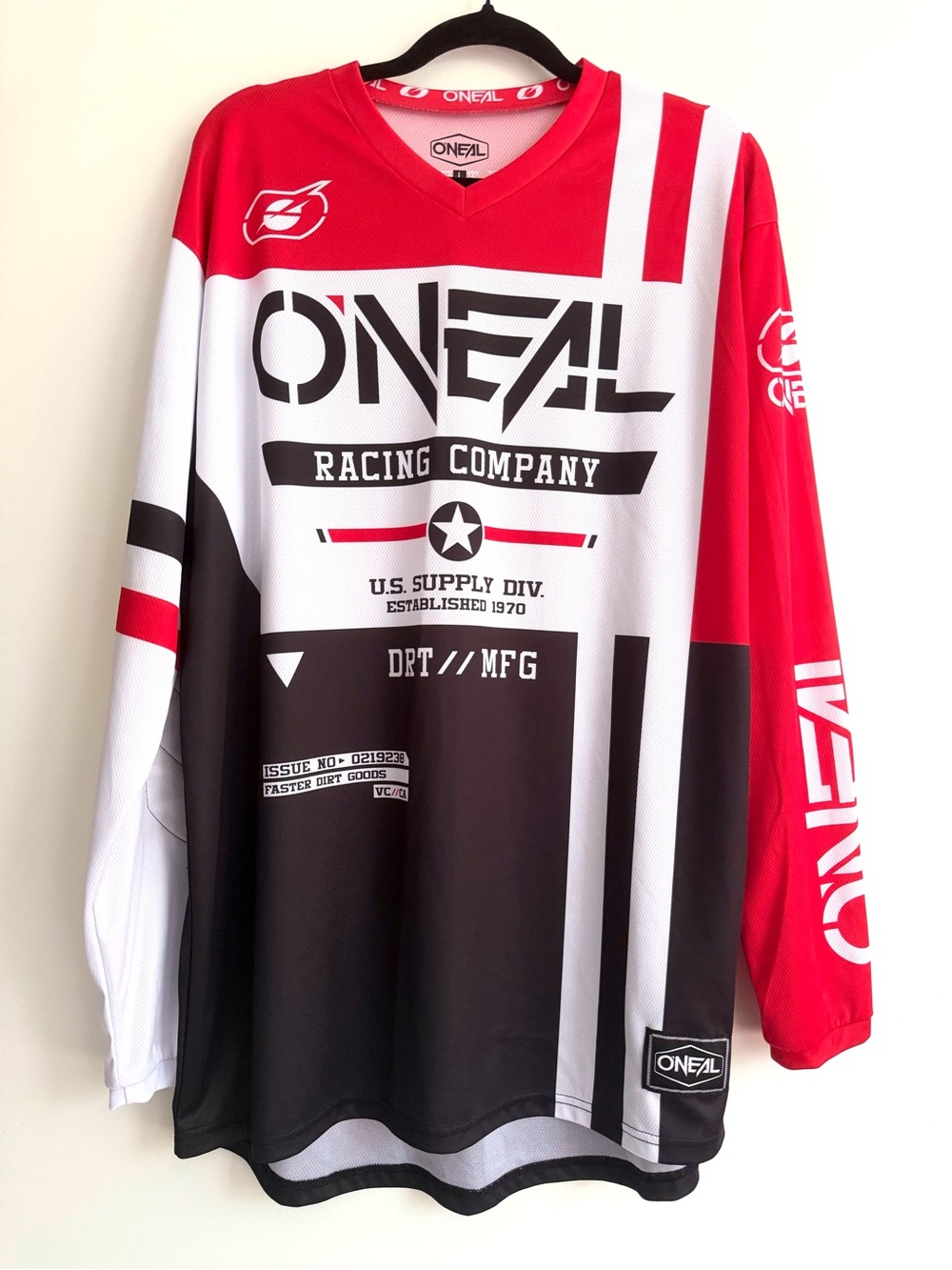 O'NEAL Men's Racing Jersey - Red, White & Black L-XXL